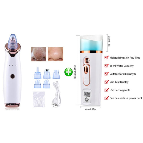 Blackhead Remover Face Deep Cleaner Pore Acne Pimple Removal Vacuum Suction Facial Diamond Beauty Clean Skin Care SPA Tool
