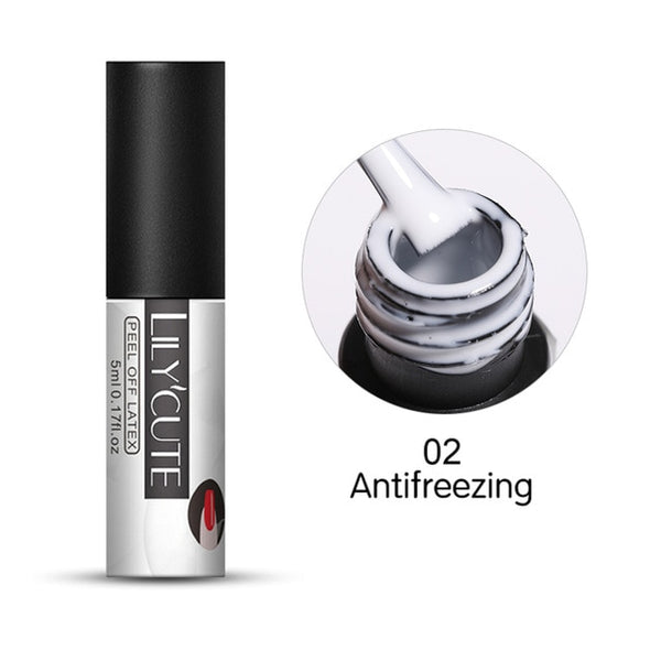 LILYCUTE 5ml White Peel Off Liquid Tape Odor-free Nail Edge Skin Care Cold-resistant Nail Art Gel Varnish Manicure Tool