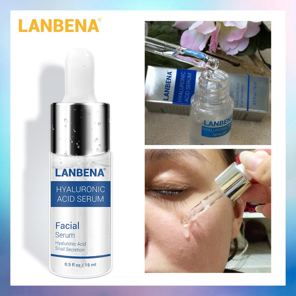 LANBENA Hyaluronic Acid Serum Blackhead Removing Moisturizing Acne Treatment Skin Care Repair Whitening Anti-Aging Winkles 15ml
