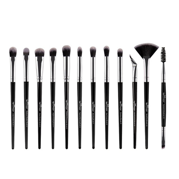 Anmor Makeup Brushes Set 3-12pcs/lot Eye Shadow Blending Eyeliner Eyelash Eyebrow Make up Brushes Professional Eyeshadow Brush