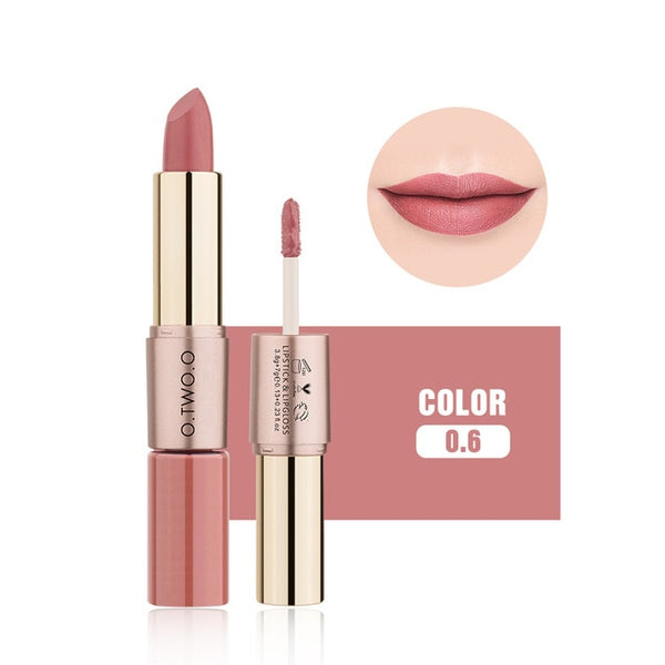 O.TWO.O 12 Colors Lips Makeup Lipstick Lip Gloss Long Lasting Moisture Cosmetic Lipstick Red Lip Matte Lipstick Waterproof