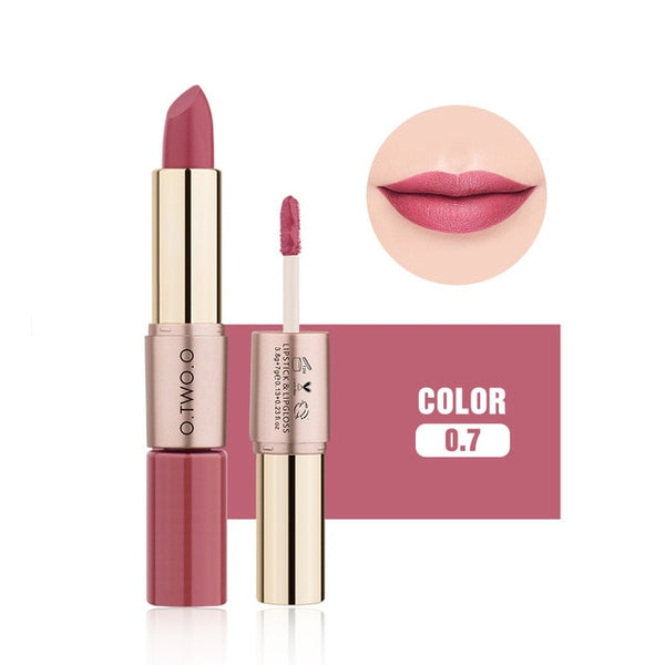 O.TWO.O 12 Colors Lips Makeup Lipstick Lip Gloss Long Lasting Moisture Cosmetic Lipstick Red Lip Matte Lipstick Waterproof