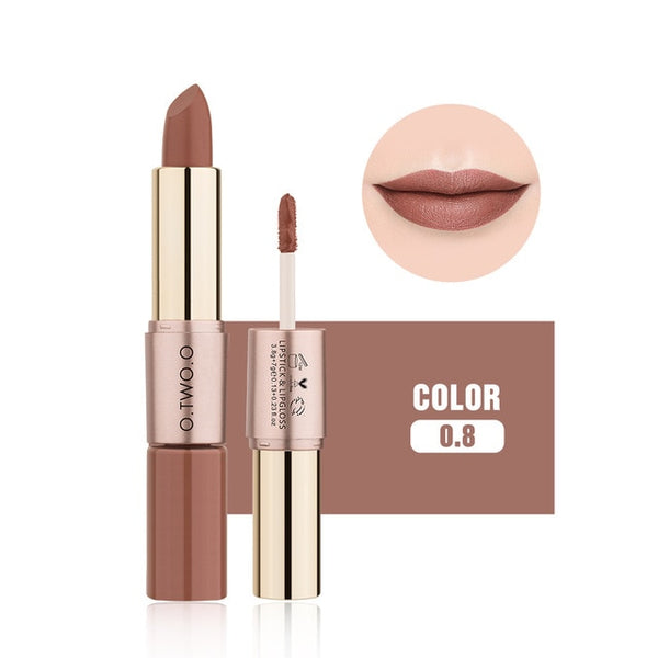 O.TWO.O 12 Colors Lips Makeup Lipstick Lip Gloss Long Lasting Moisture Cosmetic Lipstick Red Lip Matte Lipstick Waterproof
