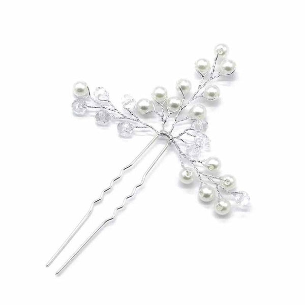 Rose Gold Prom Bride Bridesmaid Hair Accessories Pearl Hair Pin Clip Luxury Crystal Rhinestone Wedding Hairpins Sticks For Women