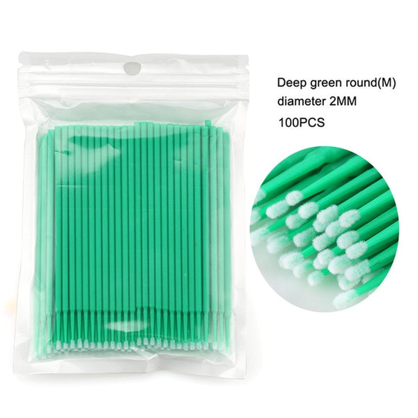100Pcs/bag Disposable MicroBrush Eyelashes Extension Individual Lash Removing Swab Micro Brush For Eyelash Extension Tools