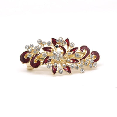 Hair Accessories Hairpins Beautiful Crystal Rhinestone Petal Hair Comb Flower Pin Hair Clip Claws Hairdressing Stylists Headwear