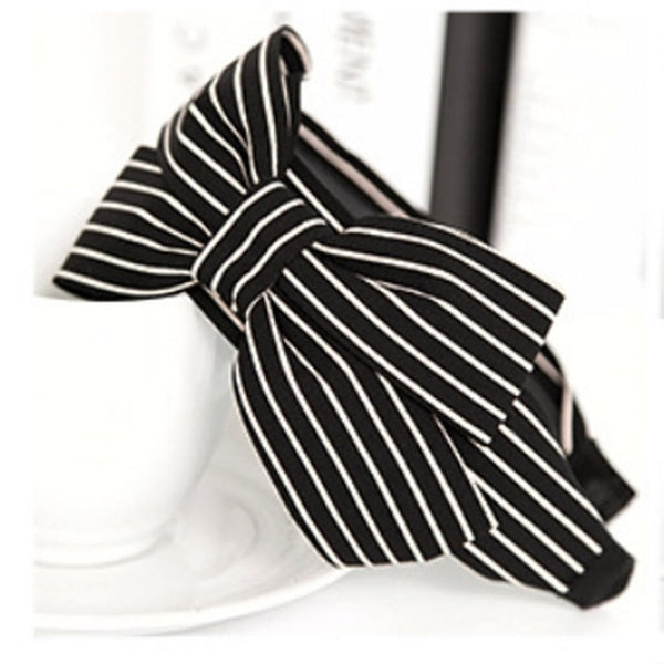Hot Antiskid Wave stripe Girls Headband For Women Wide Big Bow Beautiful 2018 New Arrival Hair Accessories