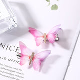 2Pcs/Pack Girls Beautiful Colorful Simulation Butterfly Hair Clips Sweet Hair Ornament Headband Hairpins Kids Hair Accessories