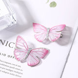 2Pcs/Pack Girls Beautiful Colorful Simulation Butterfly Hair Clips Sweet Hair Ornament Headband Hairpins Kids Hair Accessories
