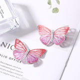 2Pcs/Pack Girls Beautiful Colorful Simulation Butterfly Hair Clips Sweet Hair Ornament Headband Hairpins Kids Hair Accessories