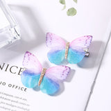 2Pcs/Pack Girls Beautiful Colorful Simulation Butterfly Hair Clips Sweet Hair Ornament Headband Hairpins Kids Hair Accessories