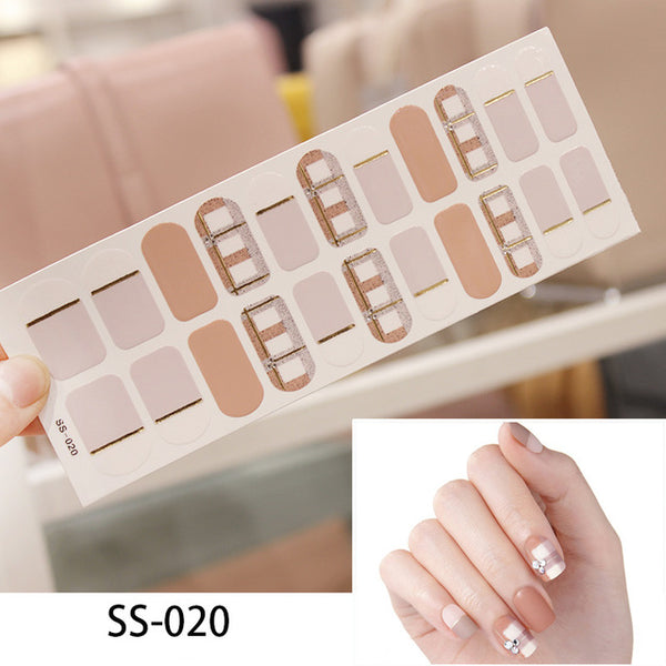 NEW STICKERS 22 Tips Beauty Nails DIY Adhesive Decal Nail Stickers Sliders Decoration Nails Art Accessories for Women Salon