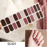 NEW STICKERS 22 Tips Beauty Nails DIY Adhesive Decal Nail Stickers Sliders Decoration Nails Art Accessories for Women Salon