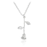SMJEL New Beauty and the Beast Necklace Long Roses Flower Pendant Necklaces Sweater Chain Anniversary Wedding Gifts Accessories