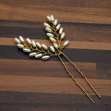 Rose Gold Prom Bride Bridesmaid Hair Accessories Pearl Hair Pin Clip Luxury Crystal Rhinestone Wedding Hairpins Sticks For Women