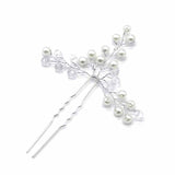 Rose Gold Prom Bride Bridesmaid Hair Accessories Pearl Hair Pin Clip Luxury Crystal Rhinestone Wedding Hairpins Sticks For Women