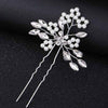Rose Gold Prom Bride Bridesmaid Hair Accessories Pearl Hair Pin Clip Luxury Crystal Rhinestone Wedding Hairpins Sticks For Women