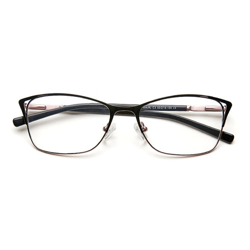 Metal Women Cat Eye Optical Glasses Frame Clear Beautiful Fashion Transparent Grade Armacao De Eyeglasses For Women#TWM7554C1