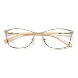 Metal Women Cat Eye Optical Glasses Frame Clear Beautiful Fashion Transparent Grade Armacao De Eyeglasses For Women#TWM7554C1
