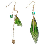 Timlee E042 Beautiful Fairy Tale Butterfly Wing Earring Asymmetric Dangle Earrings Fashion Accessories Wholesale