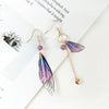 Timlee E042 Beautiful Fairy Tale Butterfly Wing Earring Asymmetric Dangle Earrings Fashion Accessories Wholesale