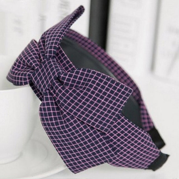 Hot Antiskid Wave stripe Girls Headband For Women Wide Big Bow Beautiful 2018 New Arrival Hair Accessories