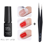 LILYCUTE 5ml White Peel Off Liquid Tape Odor-free Nail Edge Skin Care Cold-resistant Nail Art Gel Varnish Manicure Tool