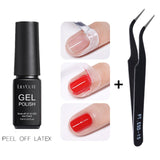 LILYCUTE 5ml White Peel Off Liquid Tape Odor-free Nail Edge Skin Care Cold-resistant Nail Art Gel Varnish Manicure Tool