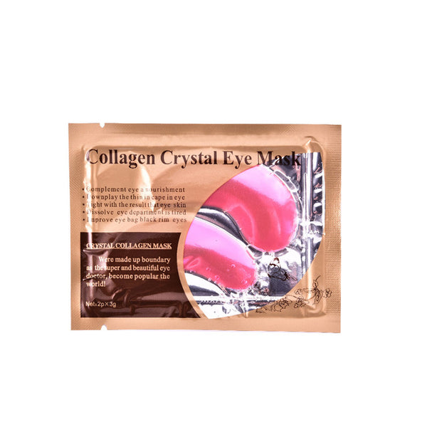 AMEIZII 2Pcs=1Pair 24K Gold Crystal Collagen Eye Mask Eye Patches For Eye Care Dark Circles Remove Anti-Aging Wrinkle Skin Care